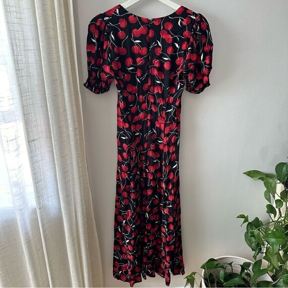Reformation Lacey Dress Cherry Print - Picture 3 of 9